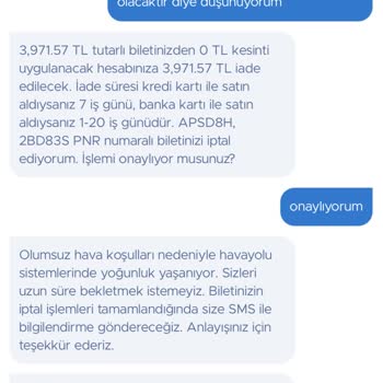 İptal Edilen Uçuş Ve Kesintili İade Sorunu