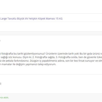 SKT Silinmiş Köpek Maması Ve Çözüm Sunmayan Firmalar