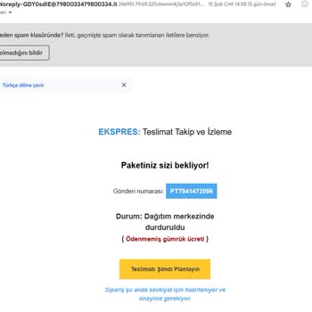 Oltalama Mesajlarıyla Yanıltıcı Kargo Bildirimleri