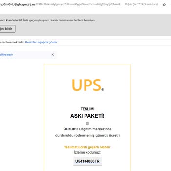 Oltalama Mesajlarıyla Yanıltıcı Kargo Bildirimleri