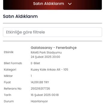 Bilet Transfer Sürecinde Yaşanan Sorun