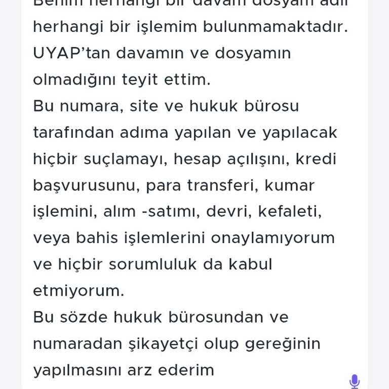 Yanıltıcı Mesajlar Ve Aramalarla Rahatsız Ediliyorum