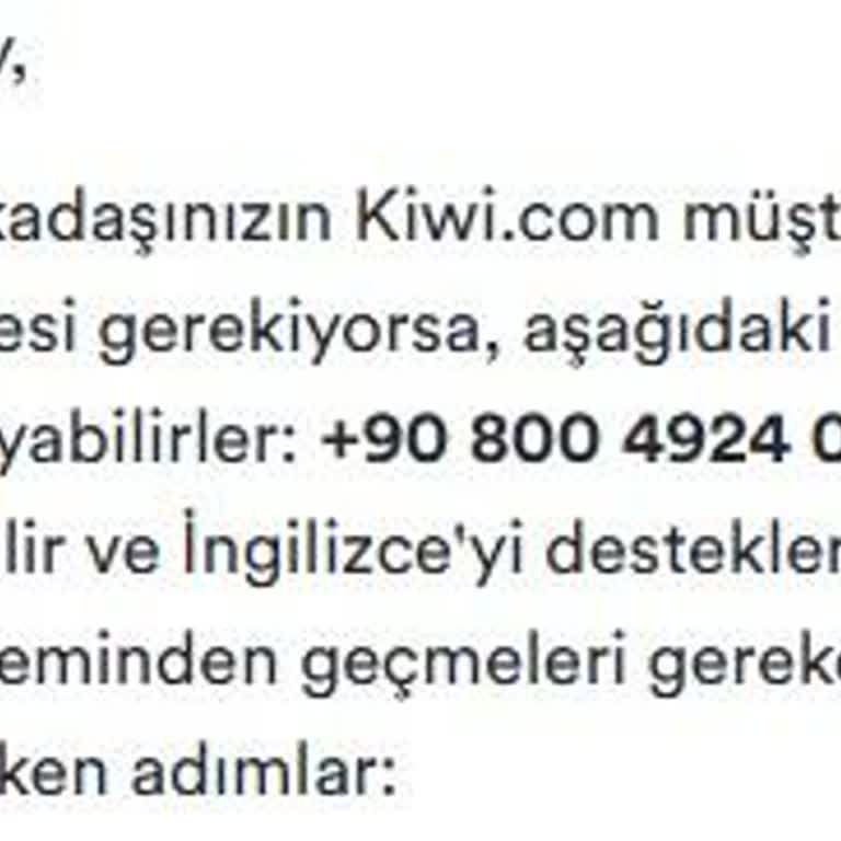 Kiwi.com Müşteri Hizmetlerine Ulaşamama Sorunu