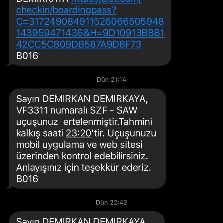 Ajet İle Rötar Ve İletişim Sorunları