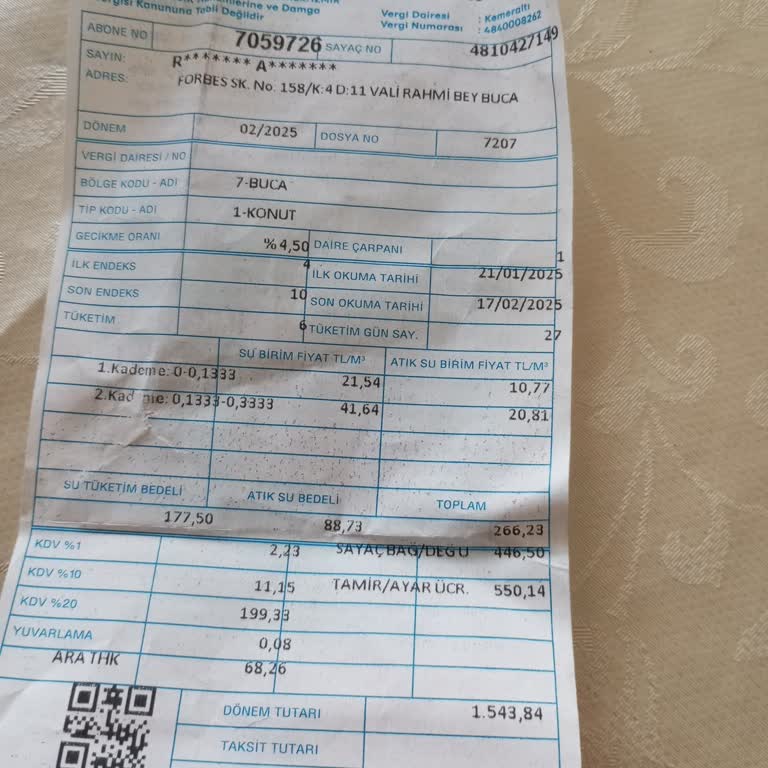 Yüksek Su Faturası İtirazı