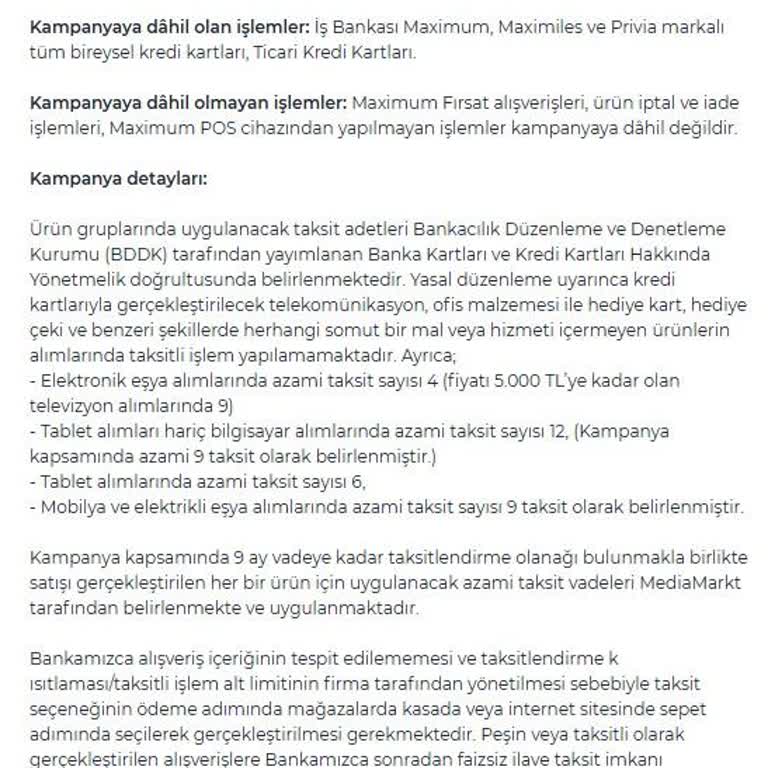 Media Markt'ın Yanıltıcı Taksit Kampanyası