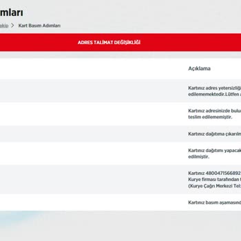 Kayıp Kart Ve Kargo Karmaşası
