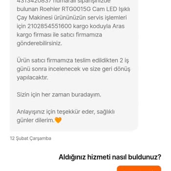Hepsiburada'da Çözüm Bulamayan Çay Makinesi Sorunu