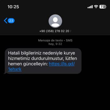 Yanıltıcı Mesajla Gelen Kargo Sorunu!