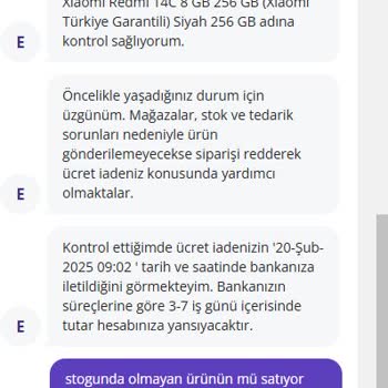 N11 Üzerinden Yapılan Siparişin Keyfi İptali