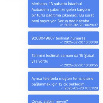 Teslim Edilmeyen Kargo Ve İletişimsizlik Sorunu