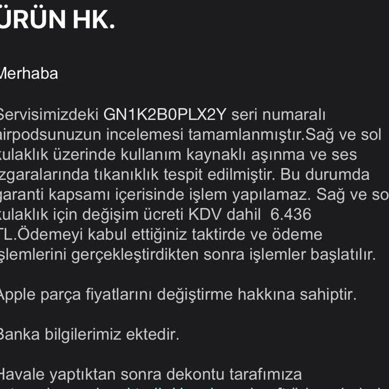 AirPods Garanti Kapsamında Mağduriyet