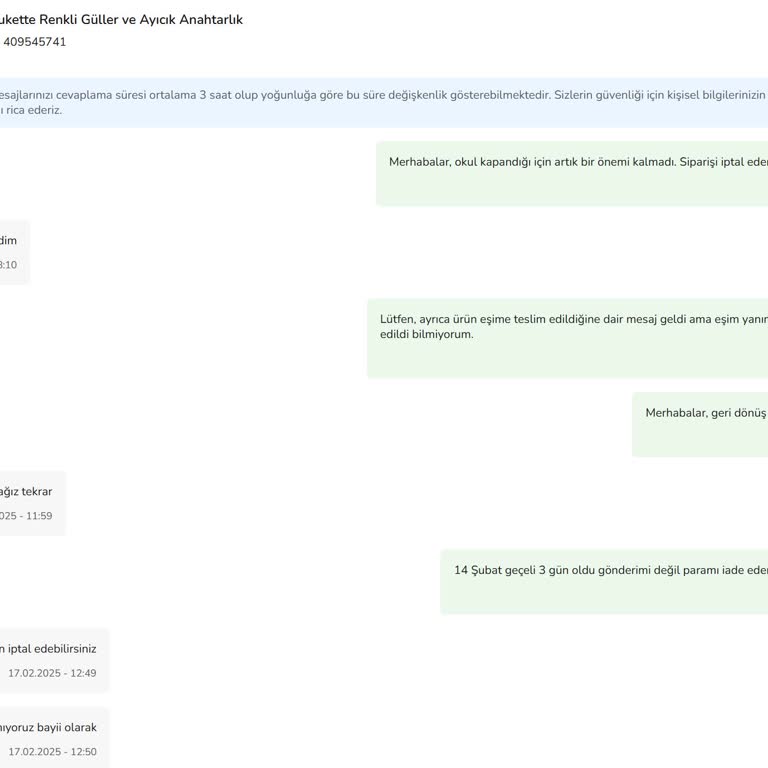 Yanlış Teslimat Ve İletişim Sorunları