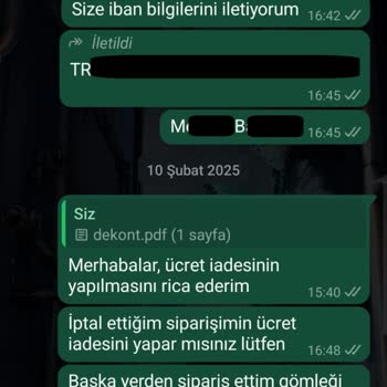 Geciken Para İadesi Ve Müşteri Mağduriyeti
