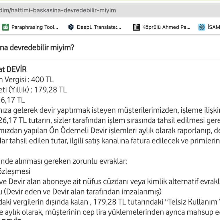 Vodafone Hat Devir İşlemlerinde Tutarsızlık Ve Zorluklar