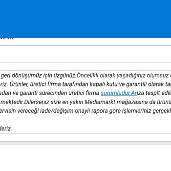 Media Markt'ta Ayıplı Ürün Ve Müşteri Hizmetleri Çilesi