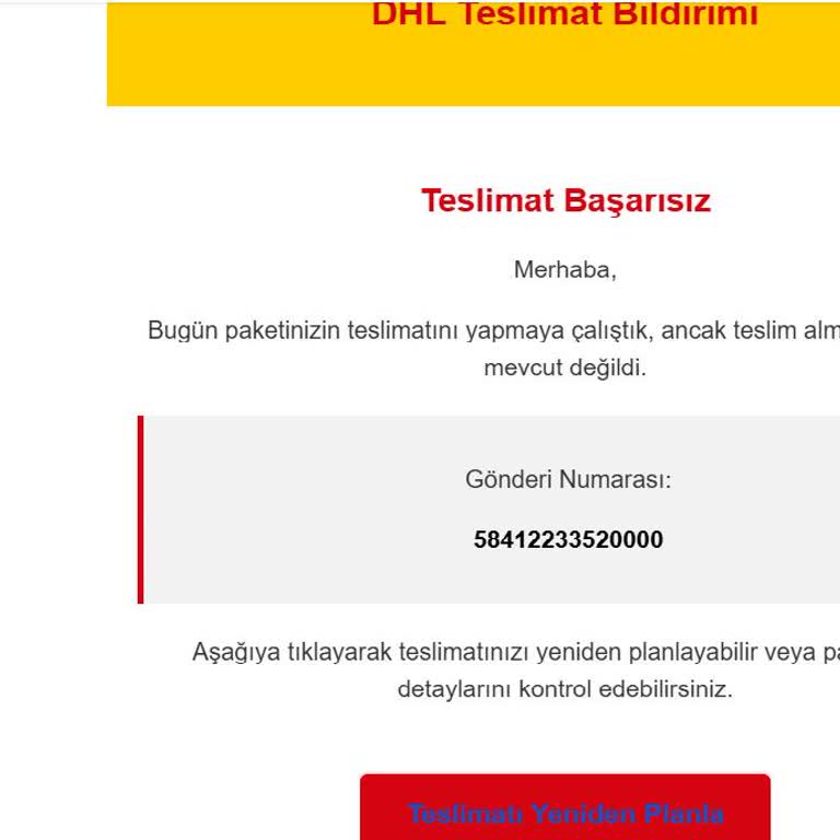 Yanıltıcı Kargo Mailleri İle Mağduriyet Tehlikesi