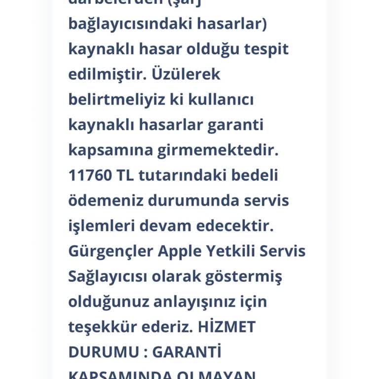 Garanti Kapsamı Dışında Kalan İpad Sorunu