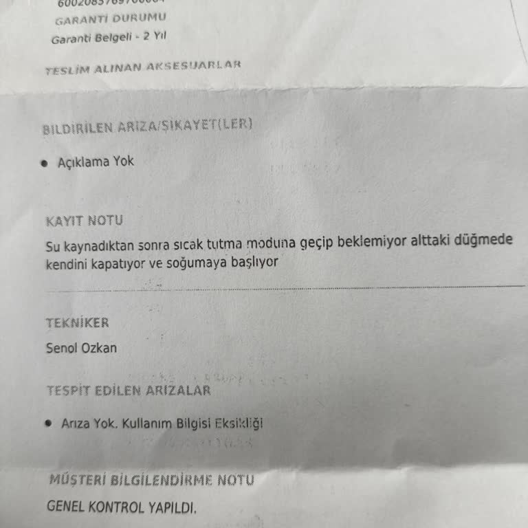 Kiwi Çay Makinesi Hayal Kırıklığı