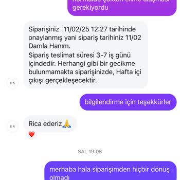 Teslimat Sorunu Ve İletişim Eksikliği