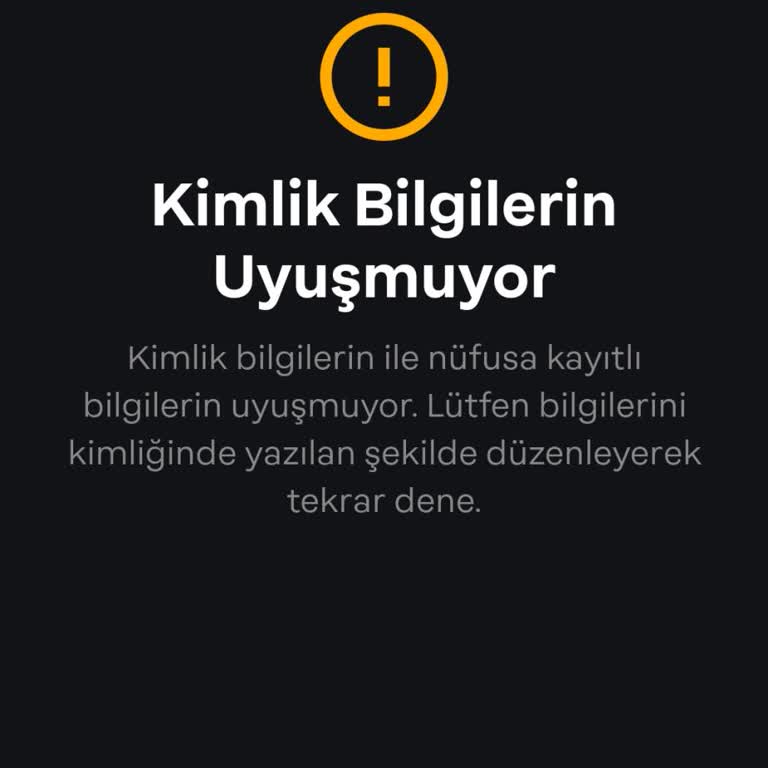 Papara Kimlik Bilgileriyle Doğrulama Sorunu