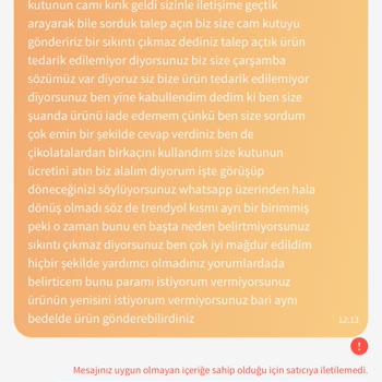 Kırık Ürün Ve Yetersiz Müşteri Hizmeti