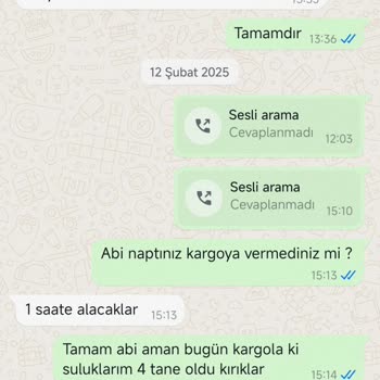Geciken Sipariş Ve İletişim Sorunları