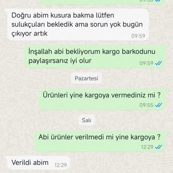 Geciken Sipariş Ve İletişim Sorunları