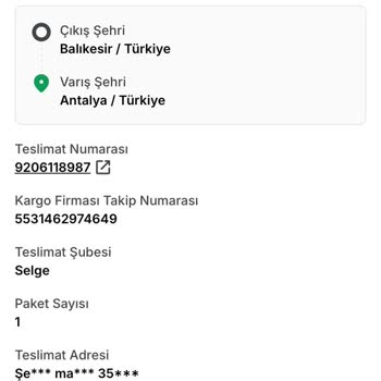 Aras Kargo Selge Şubesi Teslimat Sorunu Ve Müşteri Hizmetleri Şikayeti