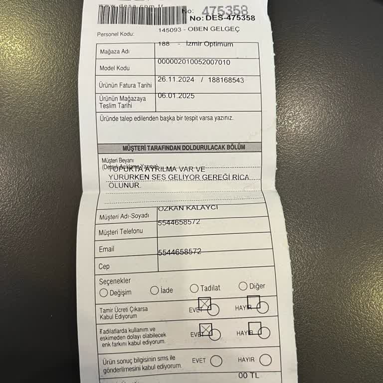 Desa Deri Bot İade Sürecinde Hayal Kırıklığı