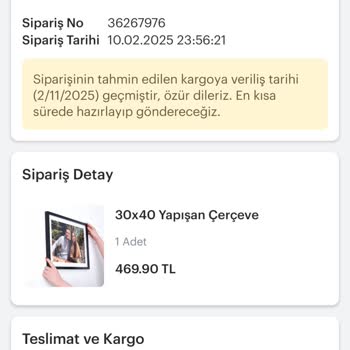 Zamanında Teslim Edilmeyen Sipariş Ve Hasarlı Ürün