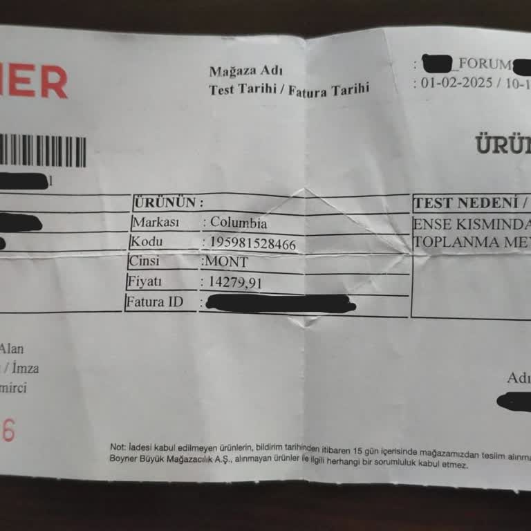 Columbia Montun Kalite Sorunu Ve Yetersiz Müşteri Hizmeti