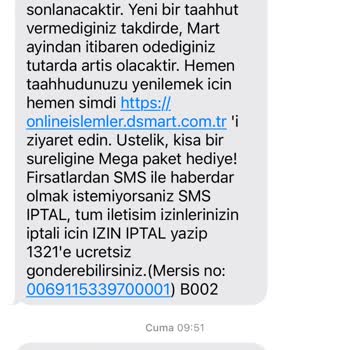 D-Smart Abonelik İptali Ve Haksız Ücret Talebi