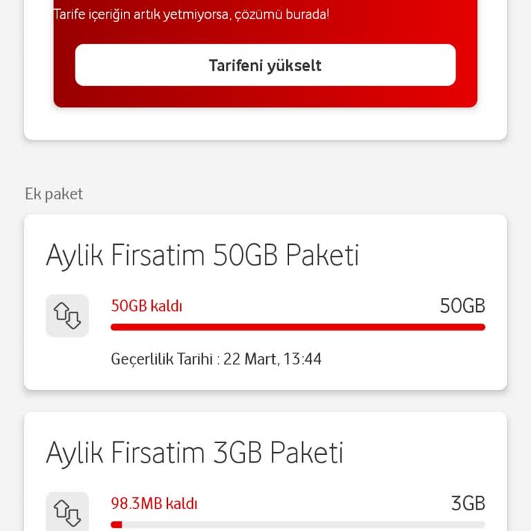 Vodafone Uygulamasında Beklenmedik Ek Paket Satın Alımı