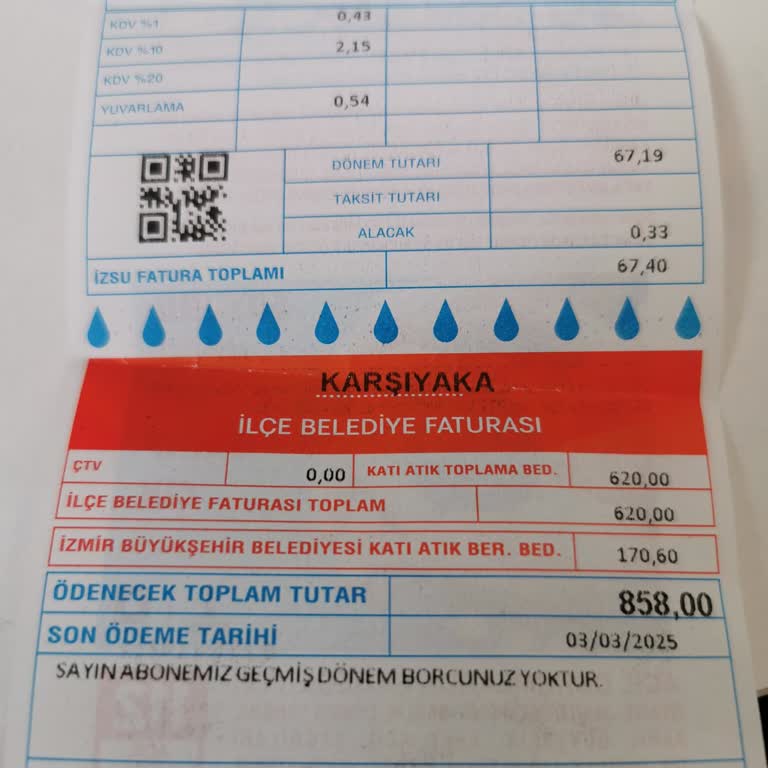 İş Yerime Gelen Su Faturasında Anlamsız Yüksek Katı Atık Bedeli