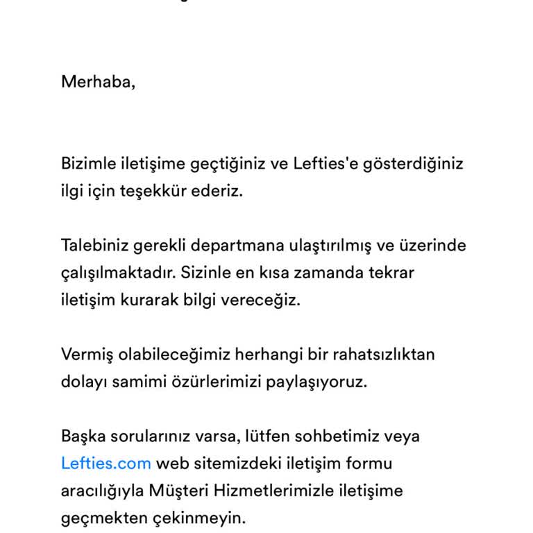 Teslim Edilmeyen Sipariş Ve İletişim Sorunları