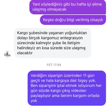 Ürün Teslimatında Gecikme Ve İletişim Sorunları