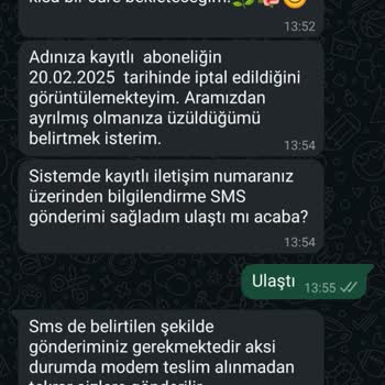 Modem İadesinde Ekstra Kargo Ücreti Sorunu