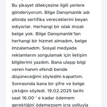 Danışmanlık Firmasında Yaşanan Sertifika Sorunları