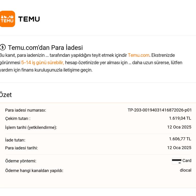 Temu'dan İptal Edilen Alışverişin İadesi Hala Bekleniyor