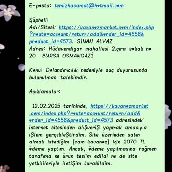 Toptankavanoz Sitesinde Sipariş İptali Ve Para İadesi Sorunu