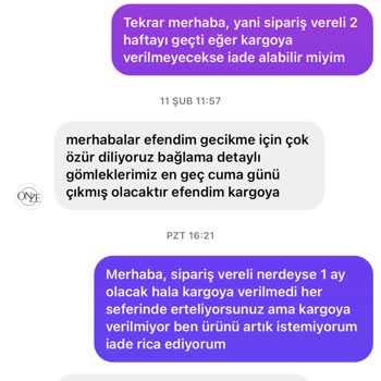 Kargoya Verilmeyen Sipariş Ve İade Sorunu