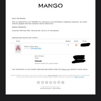 Mango'da Kaybolan Sipariş Ve İletişim Sorunu