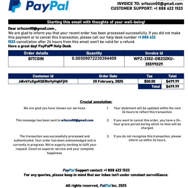 Yetkisiz PayPal Bildirimi: Gizliliğime Saygı Gösterin!