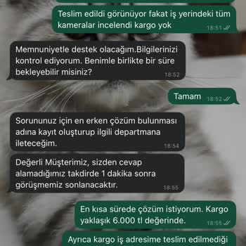 Kargo Teslimatında Sürekli Gecikme Ve Yanıltıcı Bilgilendirme