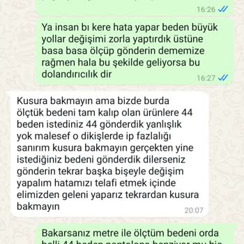 Yanlış Beden Ve Hatalı Ürün Sorunu