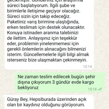 Hepsijet Kargo Teslimat Gecikmesi Ve İletişim Sorunu