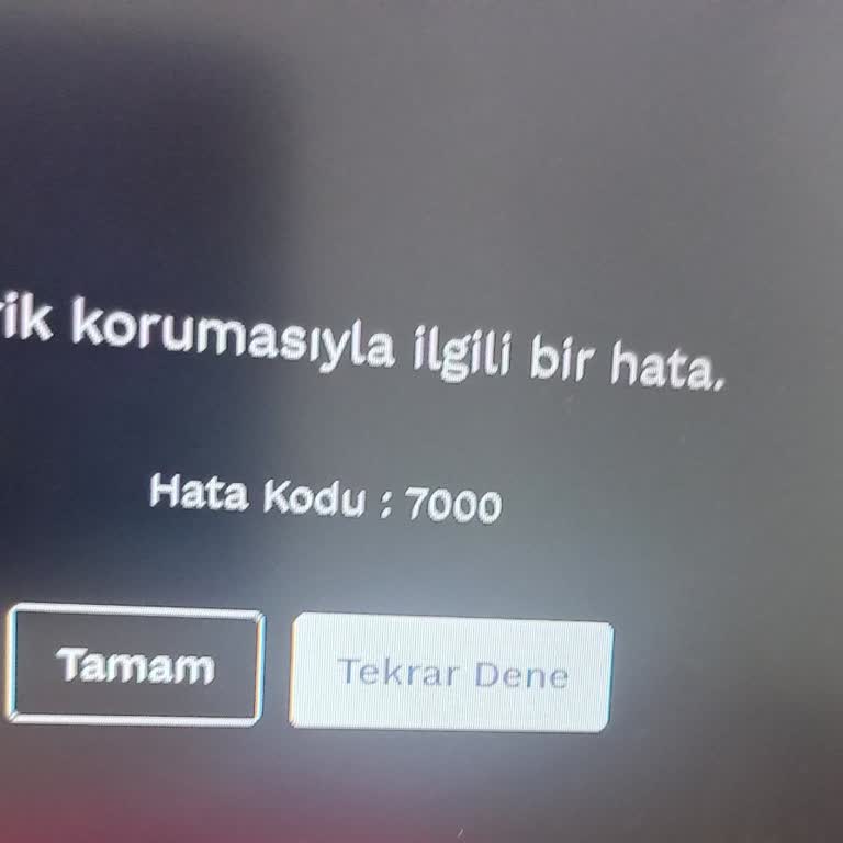 Blu TV'de Sürekli E-7000 Hatası Ve Reklam Sorunu