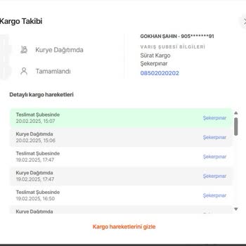 Sürat Kargo'nun Teslimat Krizi: Ürünüm Şekerpınar Şubesinde Mahsur Kaldı!