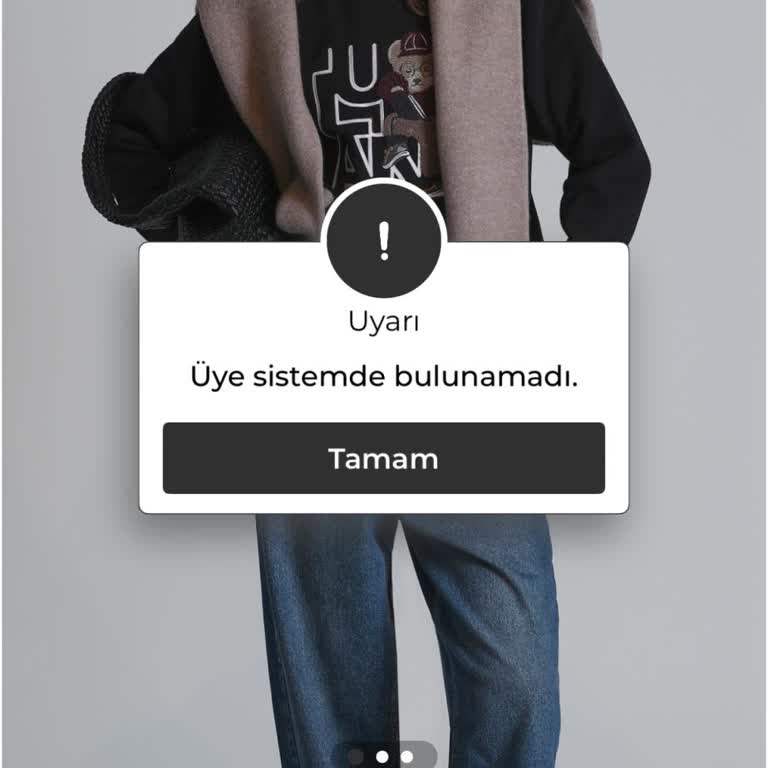 Üyelik Sorunu Nedeniyle Sipariş Veremiyorum